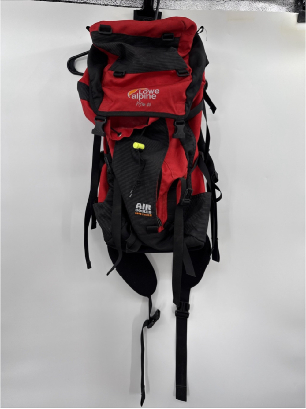 Backpack Lowe Alpine Vision 40, Red/Black, Easy to Carry Air cooled Back System